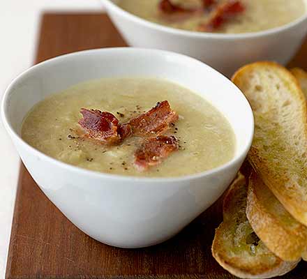 Leek, bacon & potato soup