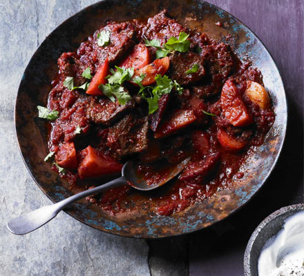 Beef & beetroot curry
