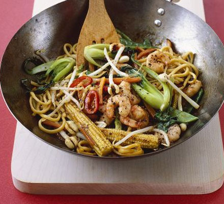 Peppery prawn noodles