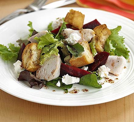 Warm chicken salad