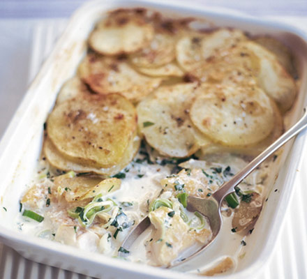 Creamy baked haddock & tatties