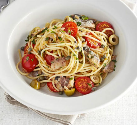 Sardine storecupboard spaghetti