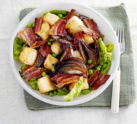 Bacon & roast onion salad