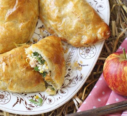 Crab & leek pasties