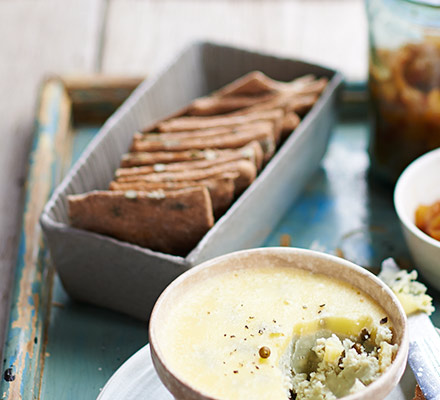 Rye & pumpkin seed crackers