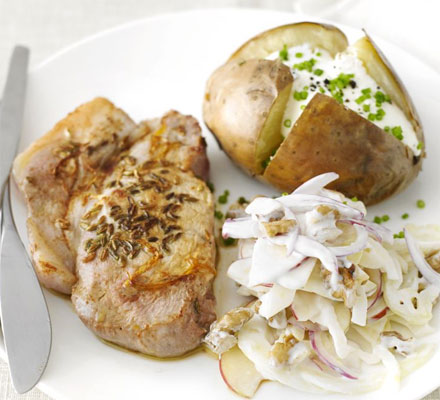 Fragrant pork with fennel slaw