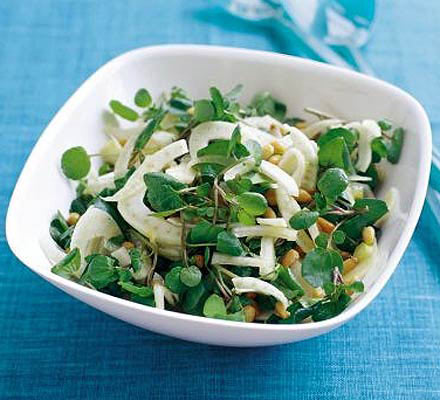 Fennel, watercress & pine nut salad