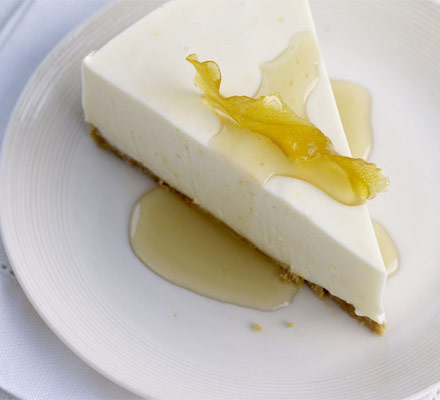 Lemon quark cheesecake