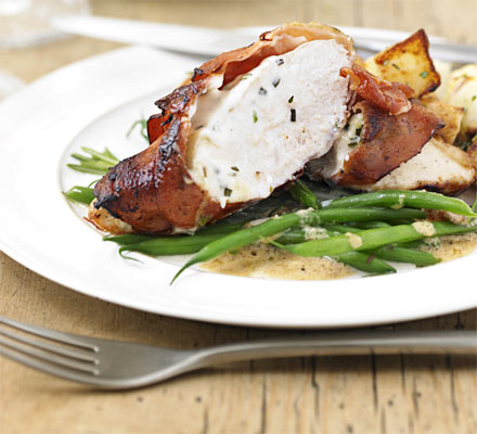 Chicken stuffed with herby mascarpone