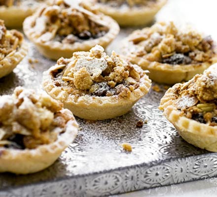 Crumble-topped mince pies