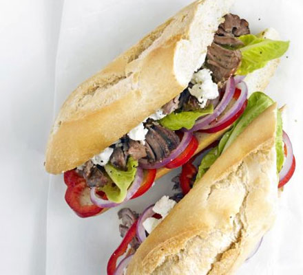 Greek lamb baguette