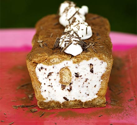 Tiramisu ice-cream cake