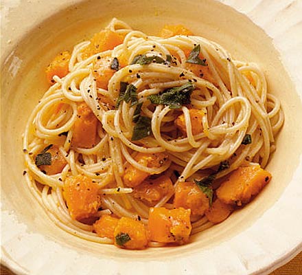 Pumpkin & sage spaghetti