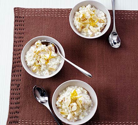 Apricot & orange rice pudding