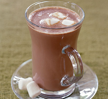 Deluxe hot chocolate with marshmallows