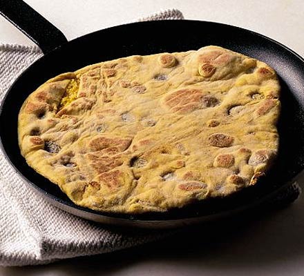 Curried flatbread