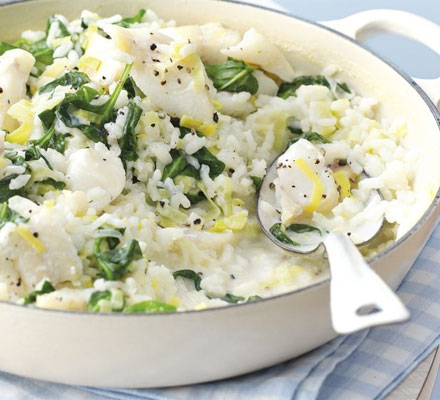 Smoked haddock & leek risotto