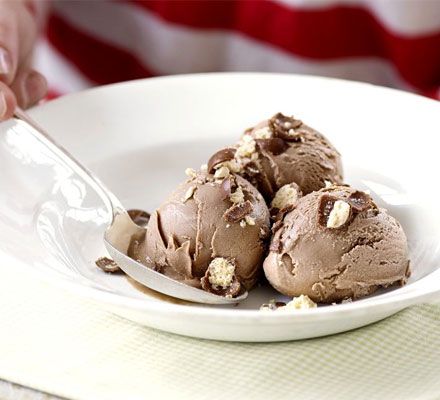 Malt chocolate ice cream