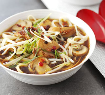 Quick & easy hot-and-sour chicken noodle soup