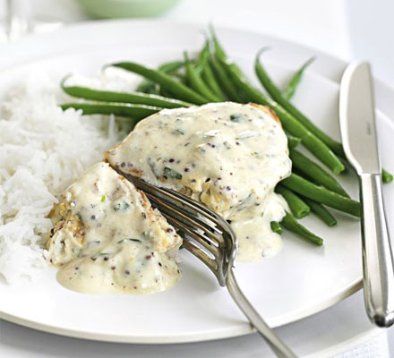 Creamy mustard & tarragon chicken