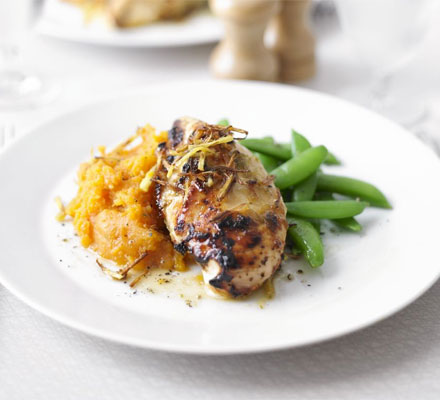 Ginger & lime chicken with sweet potato mash