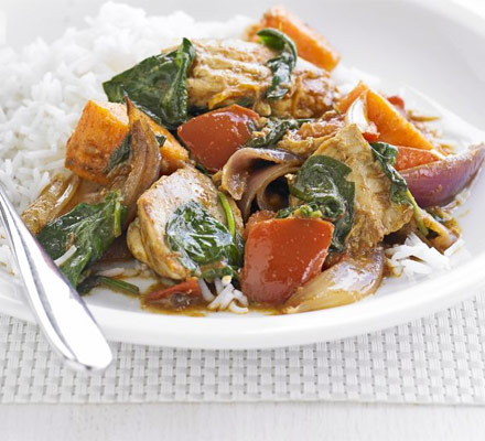 Sweet potato & chicken curry