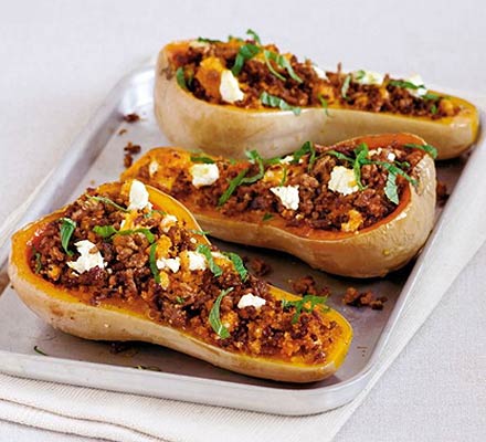 Cheesy stuffed squash