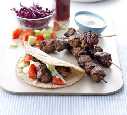 Lamb souvlaki skewers