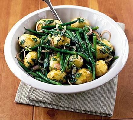 Minted potato & green bean salad