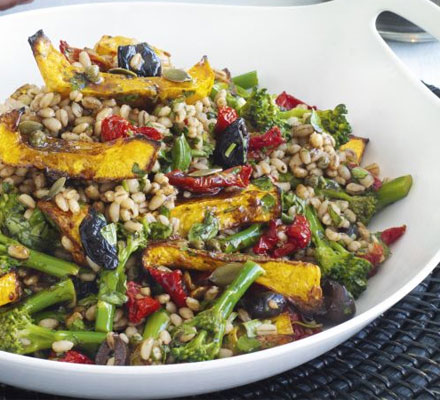 Squash & barley salad with balsamic vinaigrette