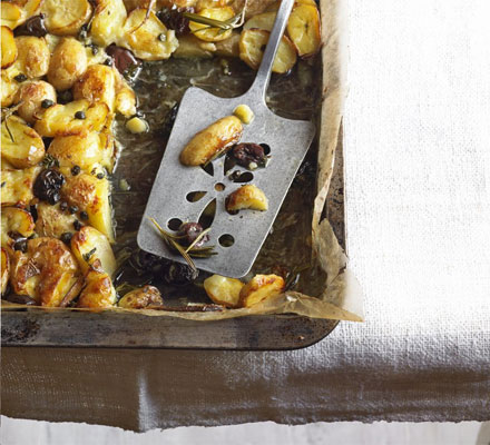 Crispy new potato bake