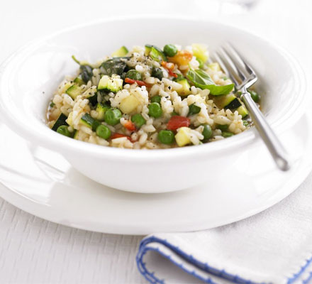 Summer courgette risotto