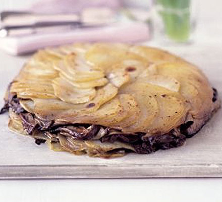 Wild mushroom & potato cake