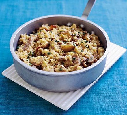 Oven-baked porcini & thyme risotto