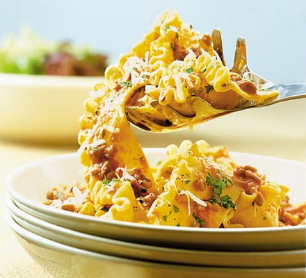 Pappardelle with sausage & fennel seed bolognese