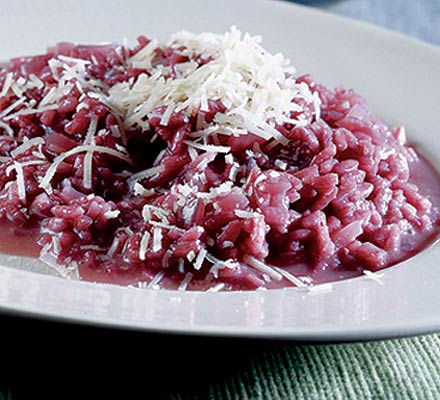 Red wine risotto