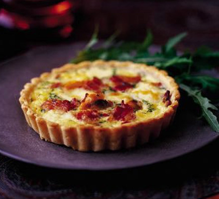 Mussel, bacon & brie tartlets