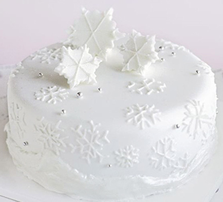 Sparkling Snowflake Cake - Feasting Is Fun