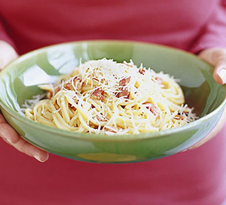 Learn to make spaghetti carbonara