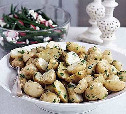 Marinated new potatoes