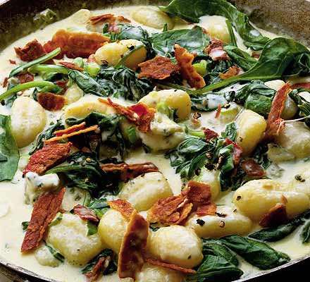 Gnocchi with two cheeses & bacon
