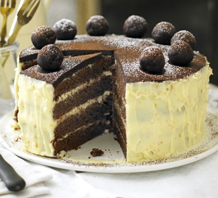 Chocolate, orange & almond simnel cake