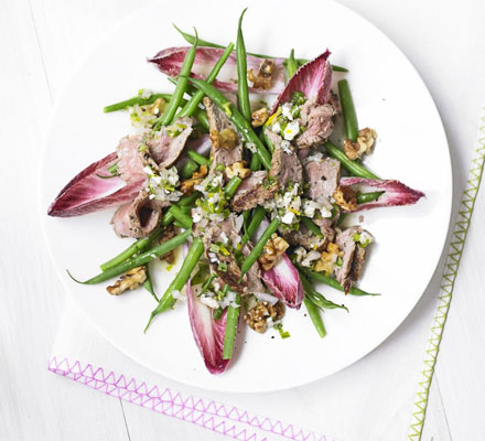 Steak salad with blue cheese vinaigrette