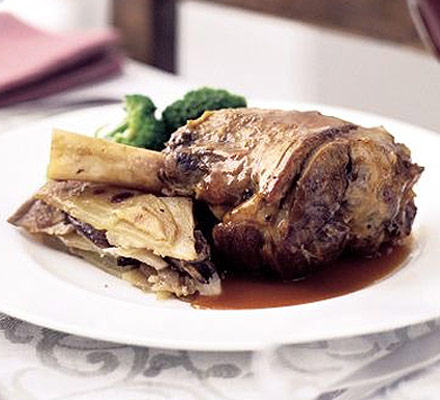 Braised lamb shanks