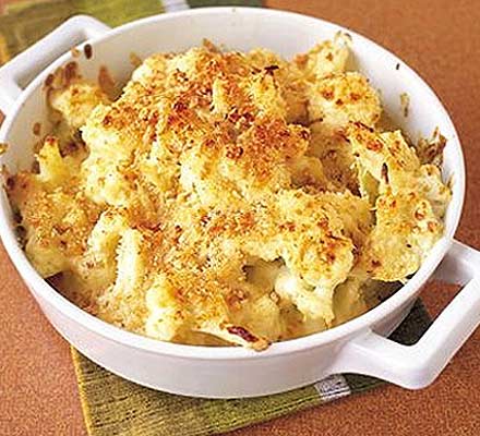 Crunchy cauliflower cheese