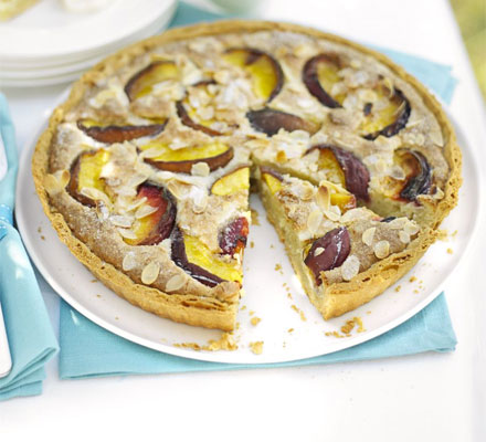 Peach & almond tart