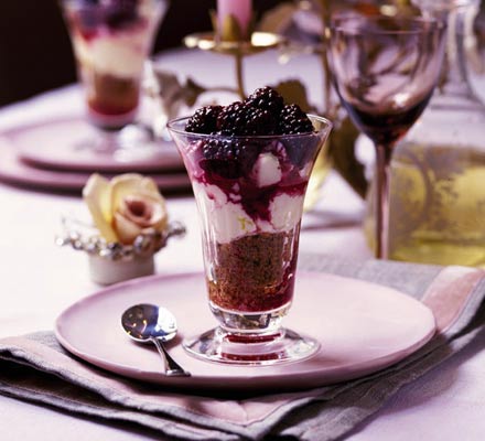 Berry cheesecake in a glass