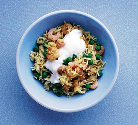 Speedy prawn pilaf