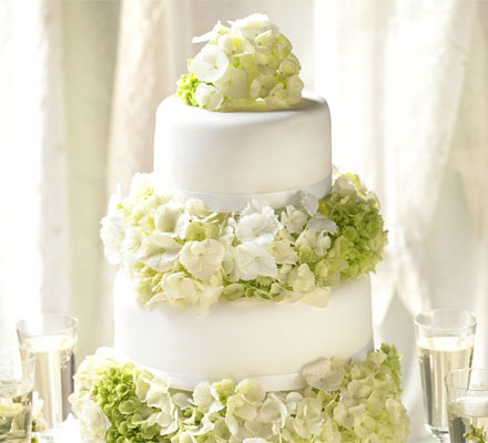 Simple elegance wedding cake