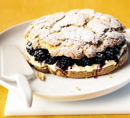 Blackberry & clotted cream shortcake